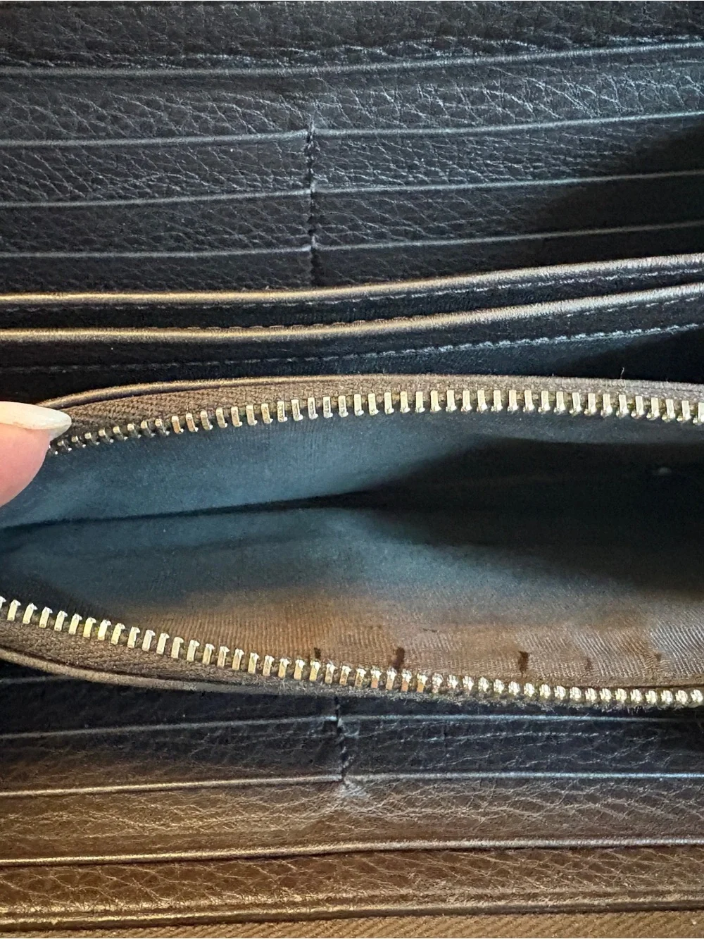 Gucci Dark Brown Leather Zip-Around Wallet
